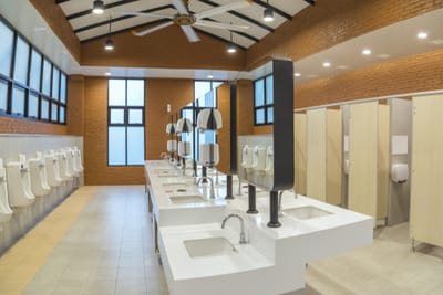 New Westminster plumbing project that was completed to install toilets and sinks at a shopping mall.